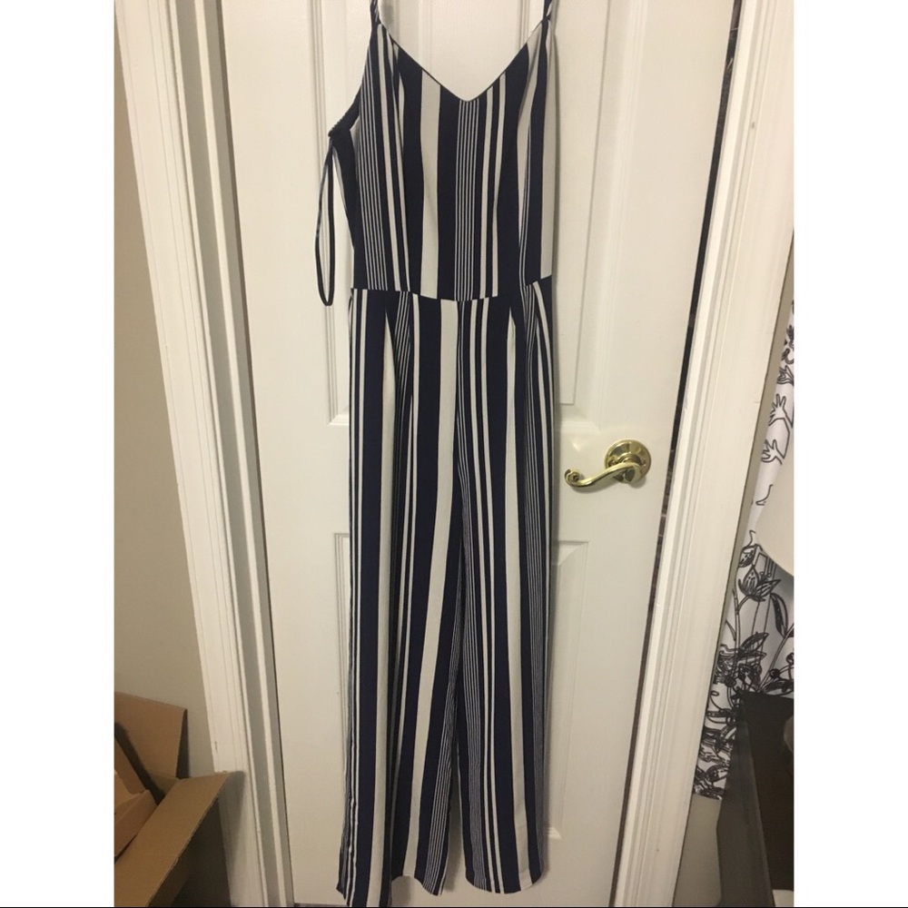 NWT striped jumpsuit